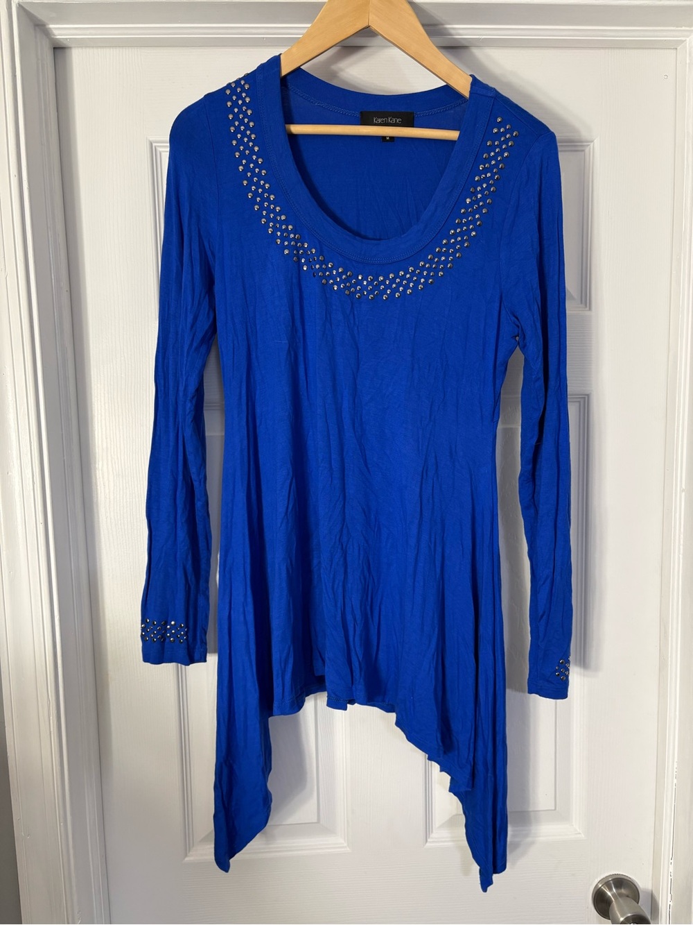 Karen Kane Royal Blue Studded Asymmetrical Tunic
